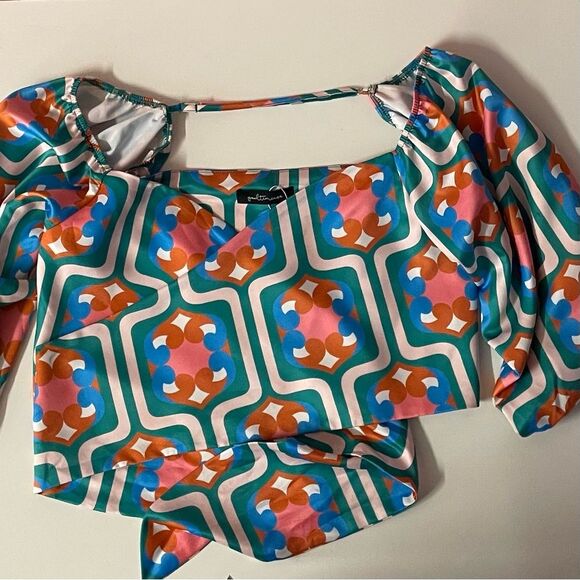 GoodTime USA Retro-Inspired Wrap Crop Top NWT Size S - Picture 10 of 10
